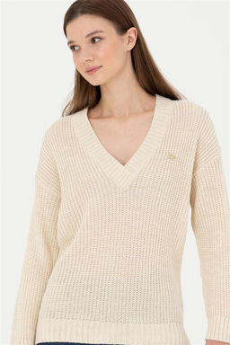 Женский свитер из каменного меланжа - U.s. polo assn фото 3