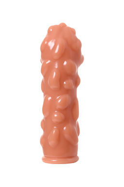 Насадка реалистичная KOKOS EXTREME SLEEVE 11-S с дополнительной стимуляцией, TPE, телесная, 12.7 см