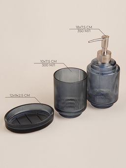 Аксессуары для ванной SL Home, 3 предмета: дозатор, мыльница, стакан