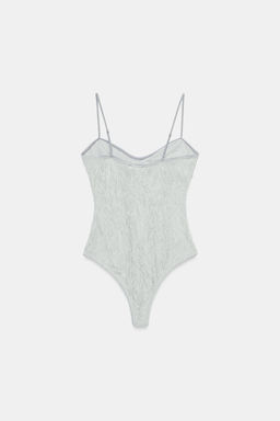 BODY COMBINADO ENCAJE / Azul / Gris - Zara фото 5