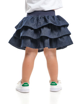 Юбка на резинке с воланами UD 1432 синий - Mini maxi фото 4