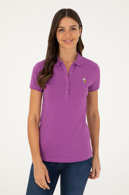 Поло U.S. Polo Assn G082SZ011 фиолетовая из хлопка