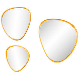 Набор из 3-х интерьерных зеркал 30,5*26*2 см, 23,5*20*2 см, 18,5*16*2 см с подвесом, пластик