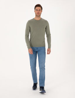 Ada _ay_ Slim Fit Bisiklet Yaka Basic Triko Kazak