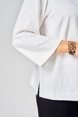 Блуза БелЭльСтиль 880 белый принт фото 6