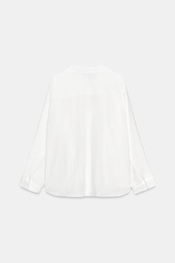 CAMISA OVERSIZE ESTRUCTURA ZW COLLECTION / Blanco roto - Zara фото 7