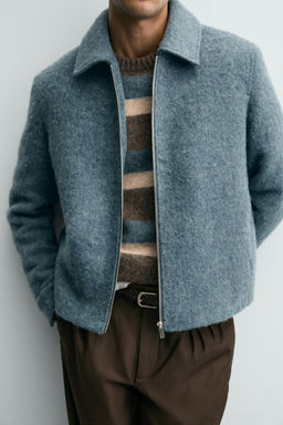 QUILTED OVERSHIRT WITH ZIP