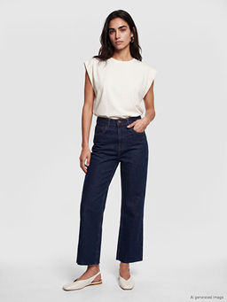 Crop Flare Kad?n Jean Pantolon