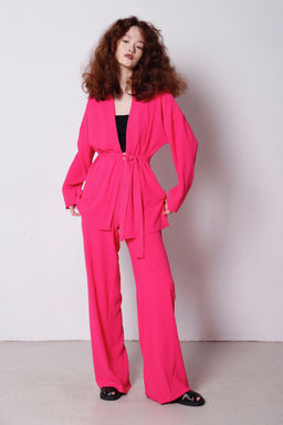 9183 Костюм из кимоно и брюк-палаццо ярко-розовый - Martichelli фото 17