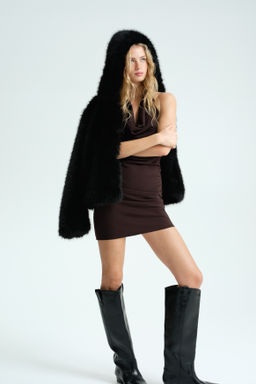 Vestido halter drapeado - H&m фото 6