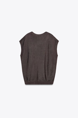SLEEVELESS RIB KNIT TOP - Zara фото 6