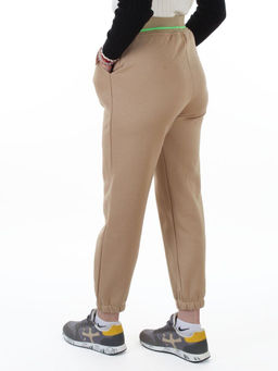 2804 BEIGE Брюки спортивные утепленные женские (95% хлопок, 5% спандекс)