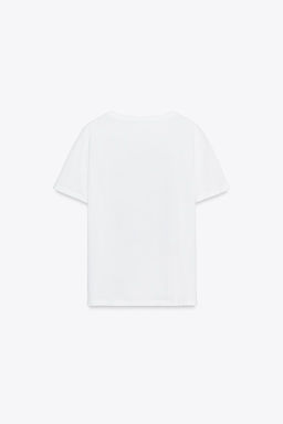 T-SHIRT WITH METALLIC PRINT - Zara фото 4