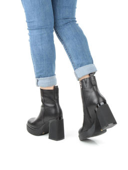 04-M3-1451 BLACK Ботильоны зимние женские (натуральная кожа, натуральный мех) - Фабричный китай фото 3