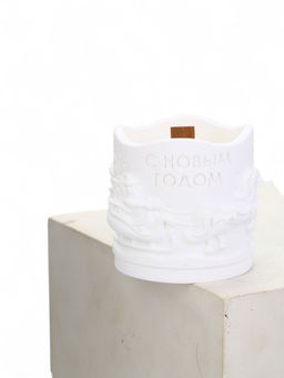 Свеча «Новый год», аромат цитрус, гипс