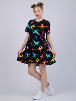 Платье "ПлД-55" чёрное, трикотаж (М)