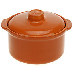 "Глинка" Горшок-сотейник керамический "Традиционный" 1л, д17см, h11см (Россия)