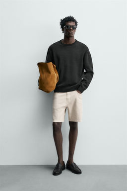 BERMUDA DENIM REGULAR FIT / Crudo