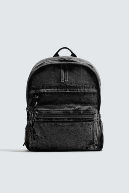 WASHED-EFFECT DENIM BACKPACK - Zara фото 5