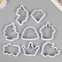 Каттеры для полимерной глины Единороги и облака набор 8 шт