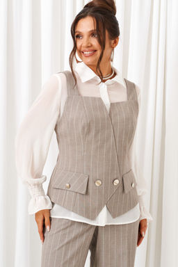 Костюм Beautiful Free 6417 полоска песочная