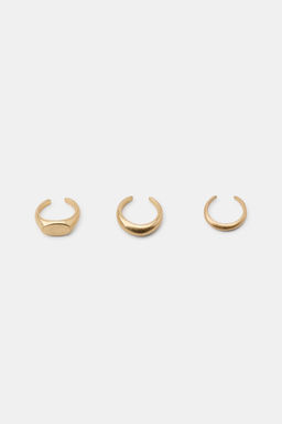 PACK 3 ANILLOS DEDO PIE SELLO / Dorado - Zara фото 2