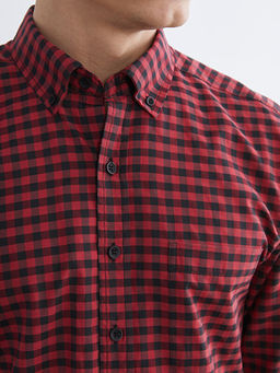 Regular Fit Ekose Poplin Erkek G?mlek