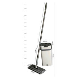 Ведро с вертикальным отжимом и шваброй МОП 2 насадки арт. Z2 (715571)