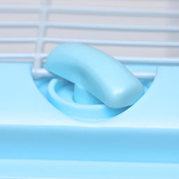 Клетка для грызунов с пластиковым укреплением 47 х 30 х 32 см, голубая - Пижон фото 8