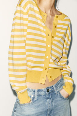 STRIPED KNIT CARDIGAN - Zara фото 19
