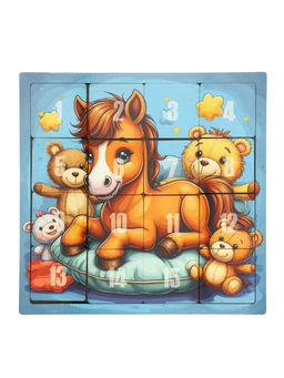 Настольная игра логическая «Пятнашки. Лошадка с игрушками», 22×22 см, головоломка