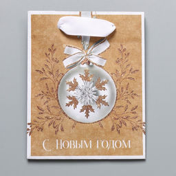 Пакет крафтовый вертикальный Золото, S 12 15 5.5 см - Дарите счастье фото 5