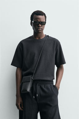 CAMISETA RELAXED FIT ESTRUCTURA / Azul / Acero - Zara фото 2