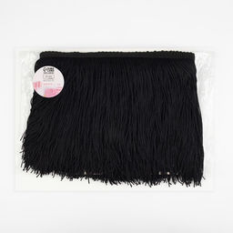 Тесьма декоративная «Бахрома», 150 мм, 5±0.5 м, чёрная