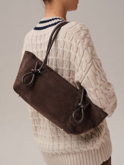 Замшевая сумка Linda DBR 31340 темно-коричневый  фото 3