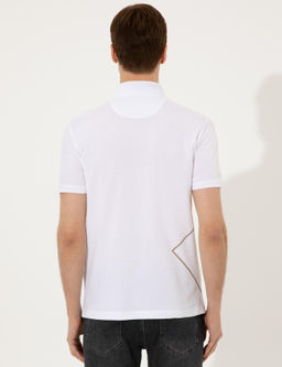 Beyaz Polo Yaka Slim Fit T-Shirt - Cacharel фото 5