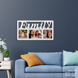Фоторамка коллаж Семья 39х20 см / M1609 /уп 48/ 3 фото
