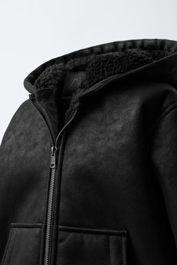 DOUBLE-FACED HOODED JACKET - Zara фото 5