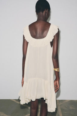 ZW COLLECTION LACE RUFFLE DRESS - Zara фото 3