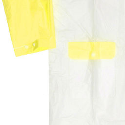 Дождевик-плащ "Радуга" с капюшоном,регулир.манжет,с отдел.под рюкзак, цвет бело-желтый, размер XL(95*57см) ДоброСад