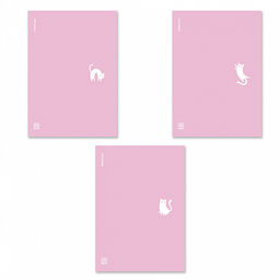 Цена за 3 шт. Тетрадь общая ученическая с пластиковой обложкой на скобе ErichKrause Brave cats, фиолетовый, А4, 48 листов, клетка_MIX-PACK фото 2