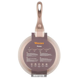 1779 WERNER Сковорода FIRENZE 20х4,5см с индукционным дном, с двуслойным мраморным антипригарным покрытием Pfluon Marble. Материал: кованый алюминий. Толщина: 2,5мм  фото 7