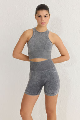 Trendyolmilla Lacivert Seamless/Dikissiz Crop Y?kamal? Halter Yaka Orme Spor Ust/Bluz THMSS23SS00004  фото 2