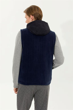 U. S. Polo Assn Мужской темно-синий вязаный кардиган с капюшоном - U.s. polo assn фото 12