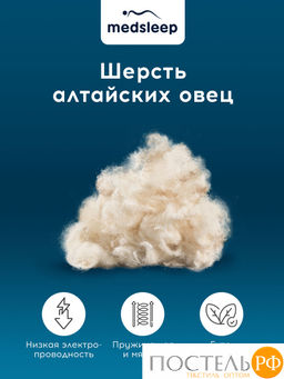 MedSleep ARIES Одеяло 140х200, 1пр, хлопок/шерсть/микровол.  фото 4