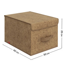 VAL MA-BOX-LM Короб стеллажный с крышкой, большой, 30*40*25 см, MONET AUTUMN, шт - Valiant фото 3