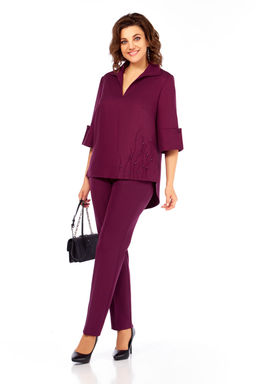 Костюм Olga Style С987 бургунди  фото 4
