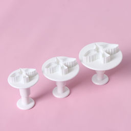 Плунжеры кондитерские Доляна «Птица», набор 3 шт., 4.5×5 см, пластик, белые