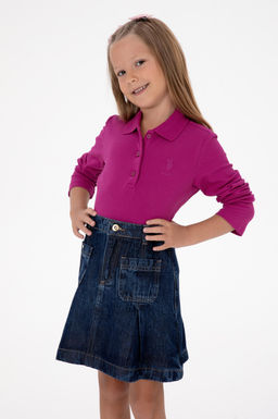 K_z _ocuk Fu_ya Polo Yaka Basic Sweatshirt Sepette S_rpriz _ndirim