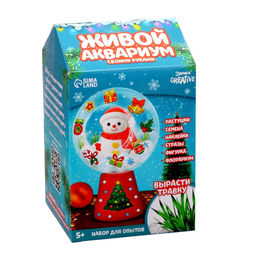 Набор для опытов Живой аквариум: Снеговик, в шаре